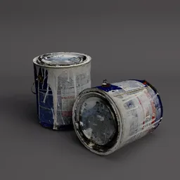 Dirty paint bucket