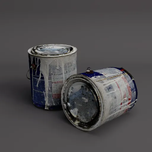 Dirty paint bucket