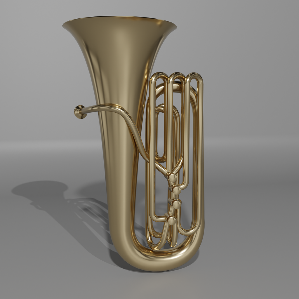 Tuba created with only one curve | FREE Musical Instruments models ...