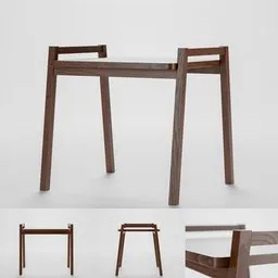 Wooden dining stool