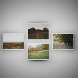 Autumn Landscape Wall Art Set