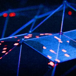 Wireframe Mesh Digital Data Grid