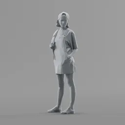 Lowpoly Female Standing