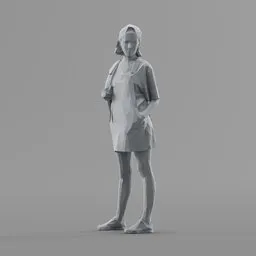 Lowpoly Female Standing