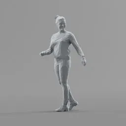 Lowpoly Female Walking