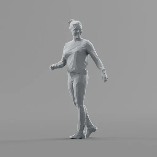 Lowpoly Female Walking