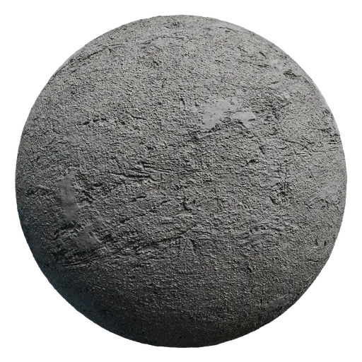 Textured white old concrete PBR material with realistic surface details for 3D modeling in Blender.
