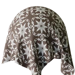 Patterned brown farbic