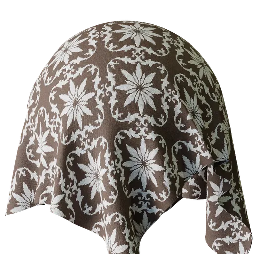 Patterned brown farbic