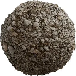 High-resolution PBR rocks ground texture for 3D rendering in Blender, created by Rob Tuytel.