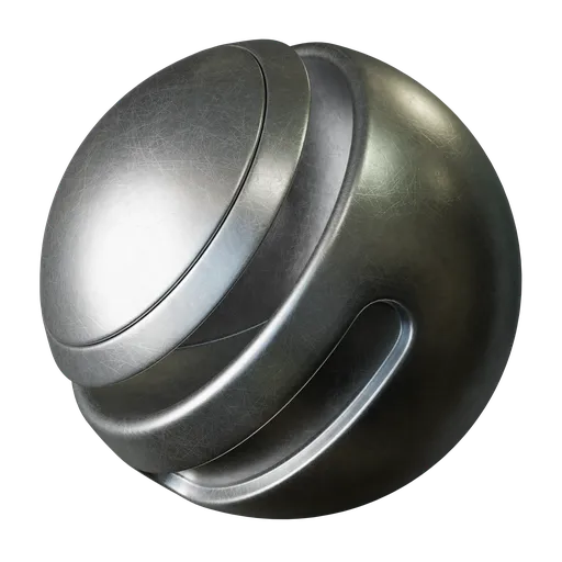 Very scratched silver metal