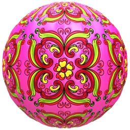 Pink Compass Mosaic Tile