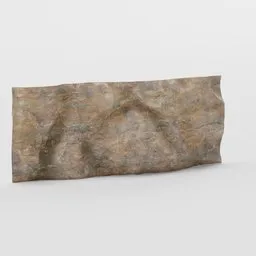 Low-poly Blender 3D rock model with 4k PBR textures, optimized for game development and realistic rendering.