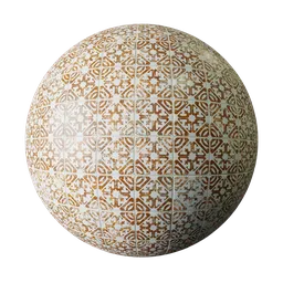 Brown old decorative tiles