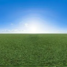 Green grass cloudy blue sky pure sky