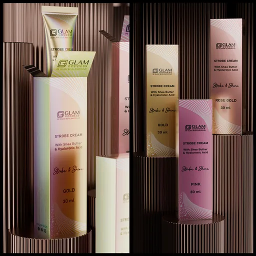 cosmetics cream packaging box shot