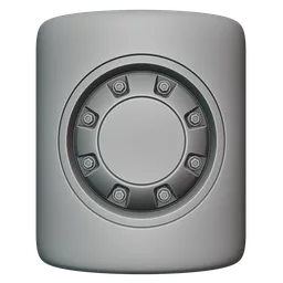 Detailed 3D sculpting brush imprint for Blender hard-surface models, showcasing precise 4K detail effect.