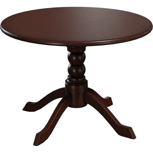 Round Wooden Table 01