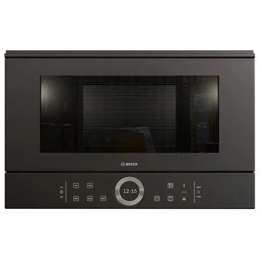 Realistic Blender 3D model of black built-in series 8 microwave, rendered with cycles, available in .blend format.