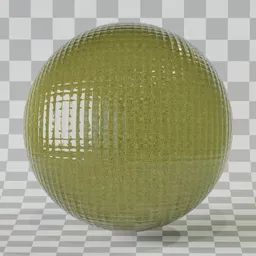 Checker Glass 25mm Vertical Yellow