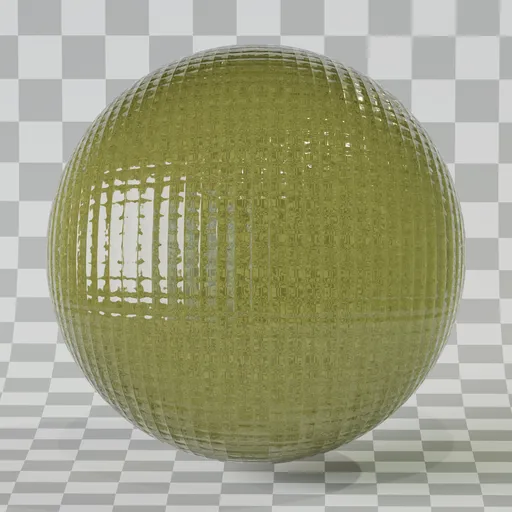 Checker Glass 25mm Vertical Yellow