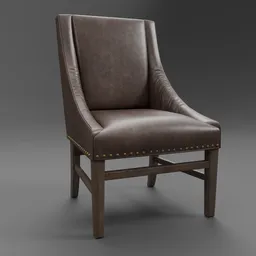 Nailhead Leather Armchair