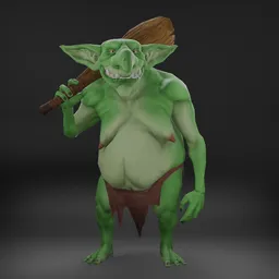 Green Goblin - Rigged - Lowpoly