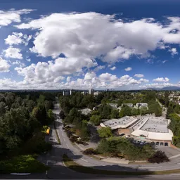 City Sunny Cloudy Day