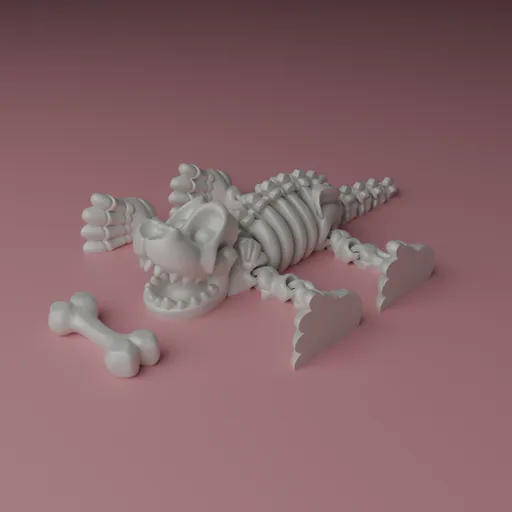 Articulated Skeleton Dog