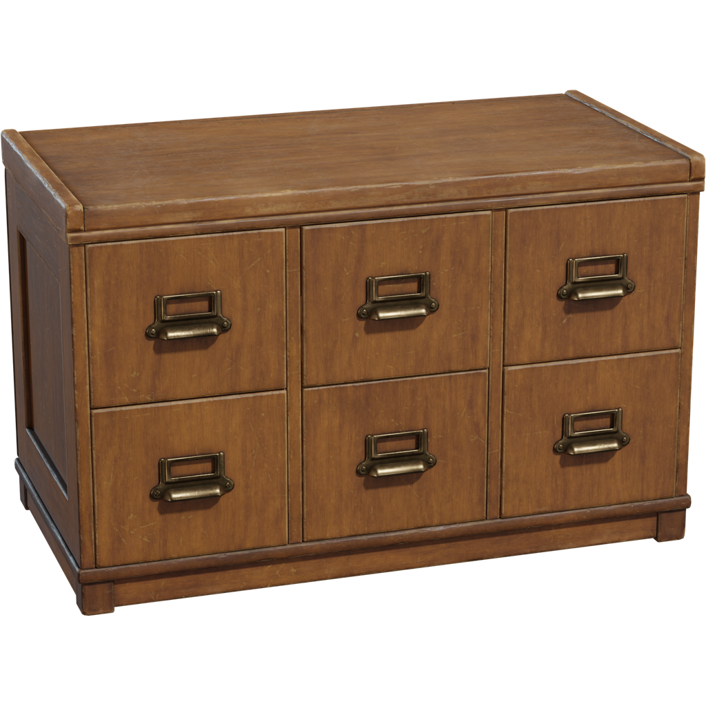 Vintage Wooden Drawer 01 FREE Shelves models BlenderKit