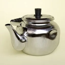 High-resolution 3D model of a textured, UV unwrapped retro-style teapot, ideal for Blender 3D rendering.