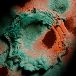 Abstract Organic Fur Vortex Model