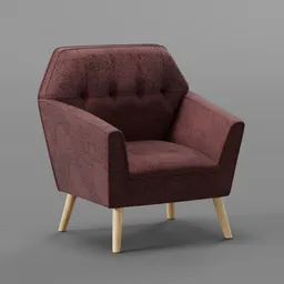 Kingfun dark red  chair