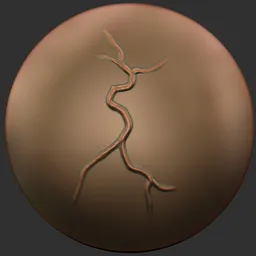 ER_Vein Brush 33 for detailed 3D sculpting of veins on humanoid models in Blender.