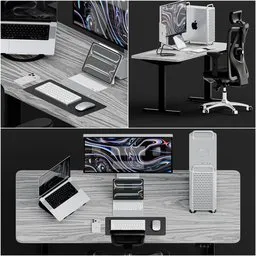 Apple Mac Pro Workstation Office Set
