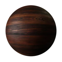 High-resolution dark wood texture, 2K PBR designed for seamless tiling in Blender 3D projects and other 3D applications.