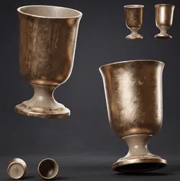 Ornate Bronze Fantasy Chalice