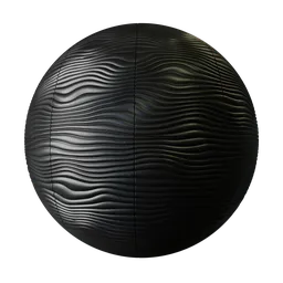 Patterned black tiles