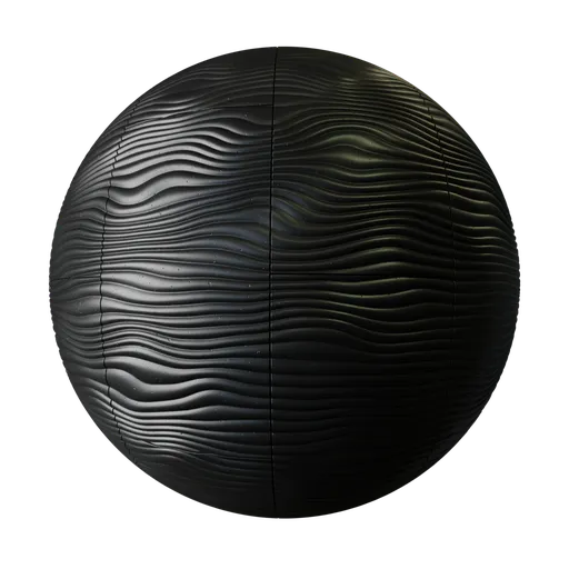 Patterned black tiles