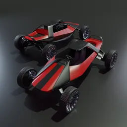 Racing car futuristic buggy