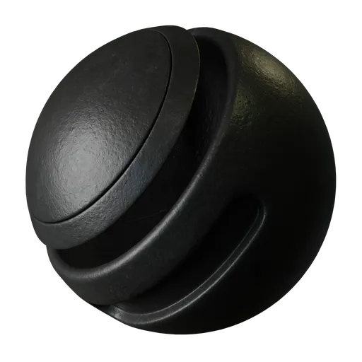 Black painted metal