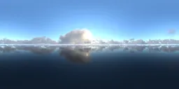 Blue sky clouds on the horizon