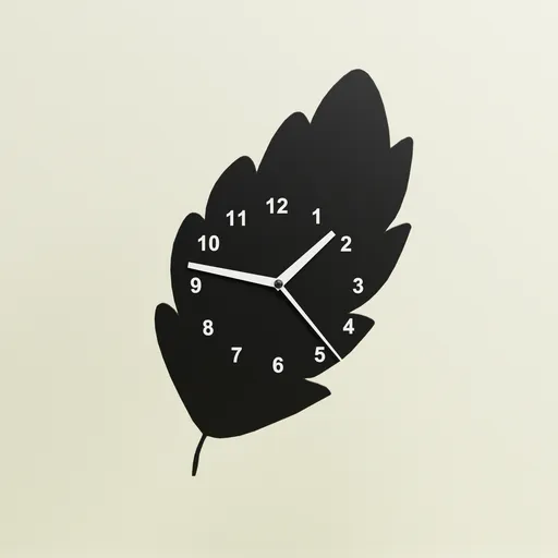 Black Leaf clock Decoration
