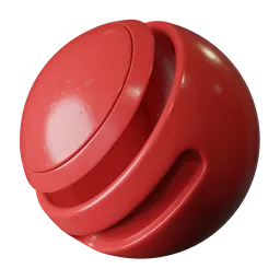 Red Scratched Porcelain