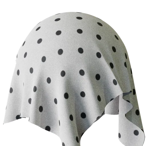 Gray black dot fabric