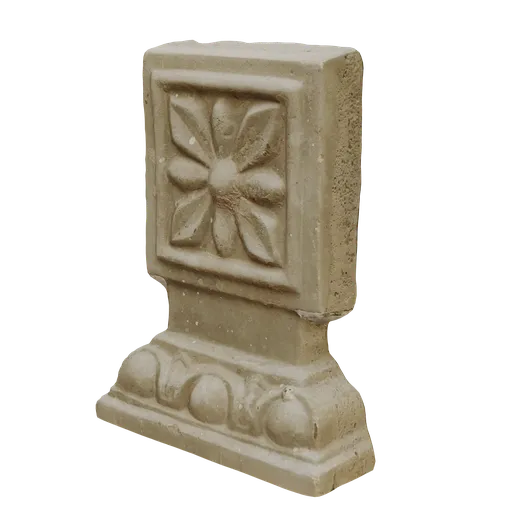 Highly detailed cornice with floral design, optimized for Blender 3D rendering.
