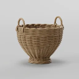 Rattan Footed Basket Storage