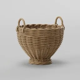 Rattan Footed Basket Storage