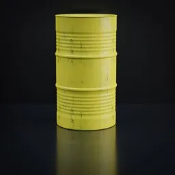 Yellow barrel, drum or cask