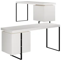 White Office Desk